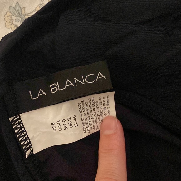 La Blanca island goddess black strappy one piece size 8 - Picture 6 of 7